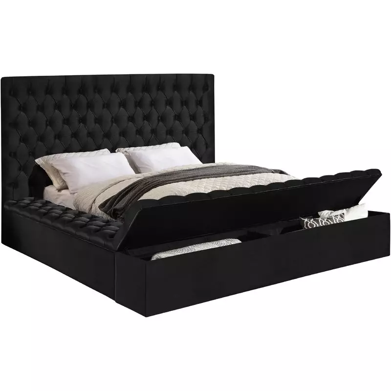 King Size Velvet Tufted Bed