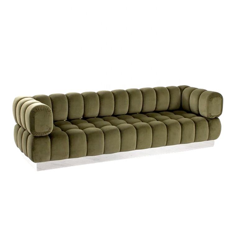7 Seater Velvet Chesterfield Sofa