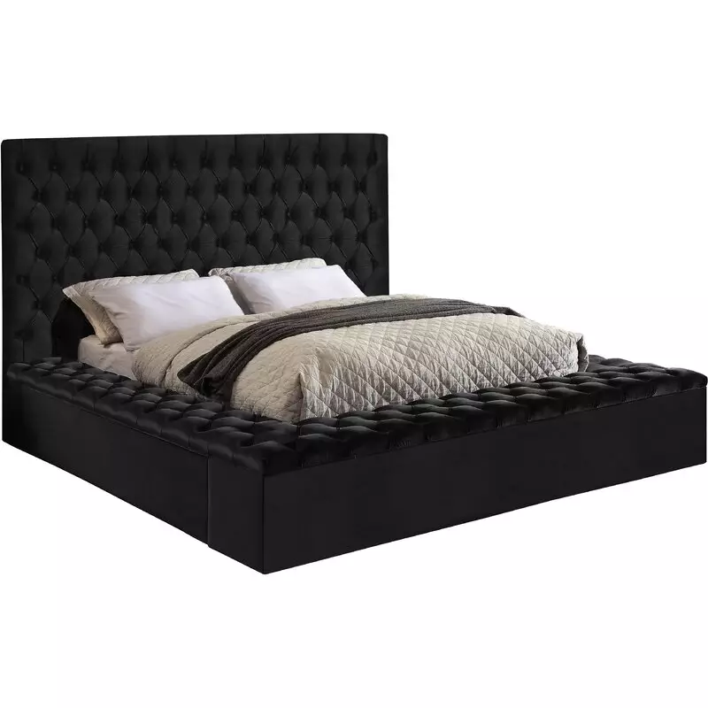 King Size Velvet Tufted Bed