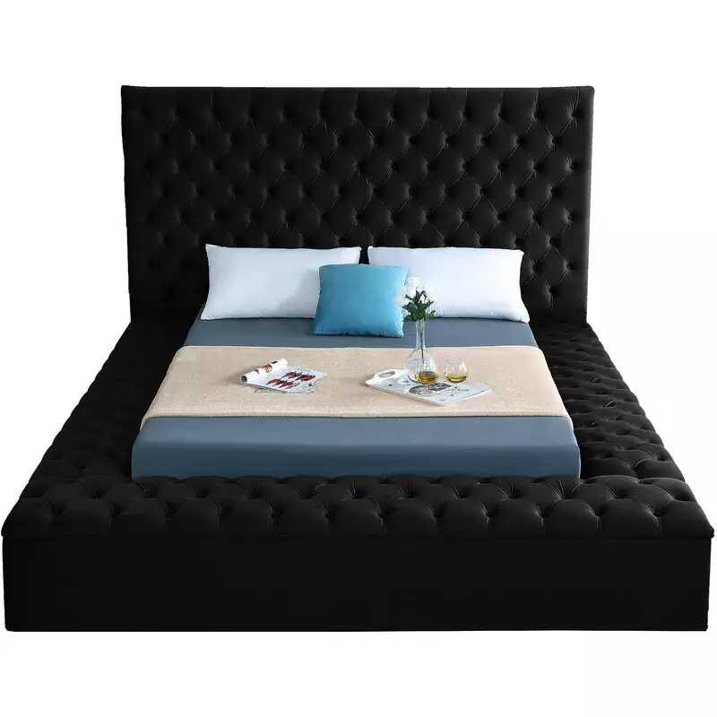 King Size Velvet Tufted Bed