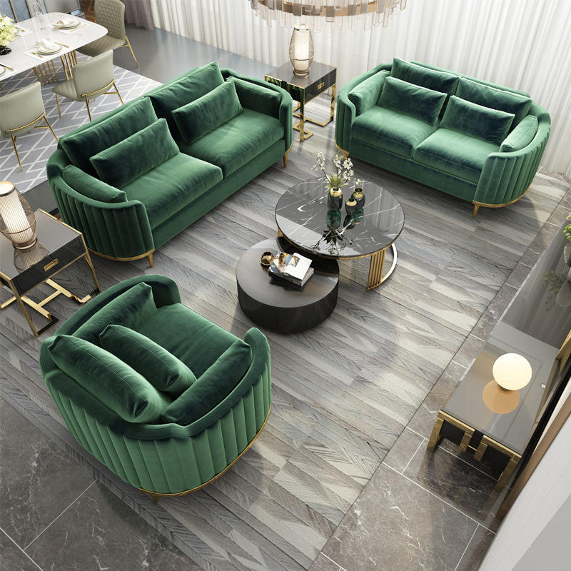 7 Seater Nordic Fabric Office Sofa