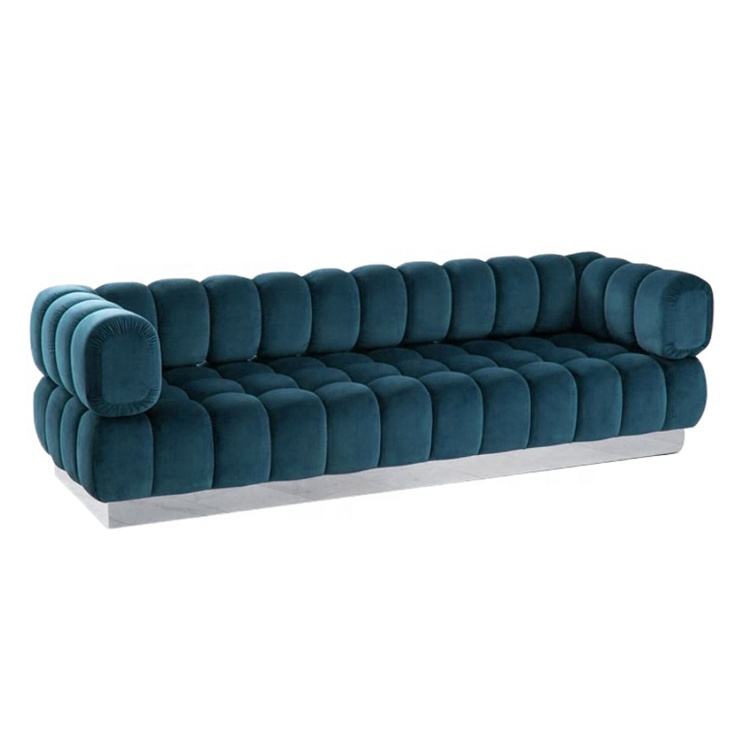 7 Seater Velvet Chesterfield Sofa