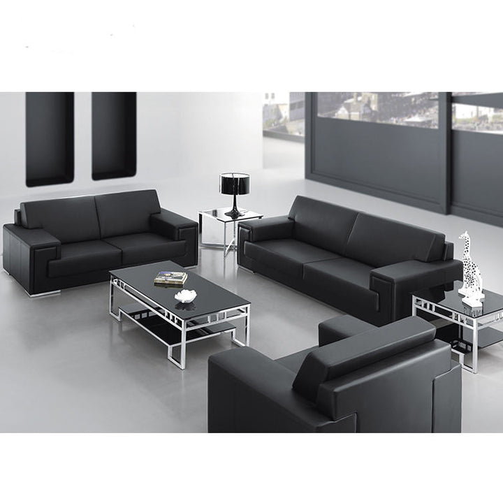 7 Seater Leather Office Sofa