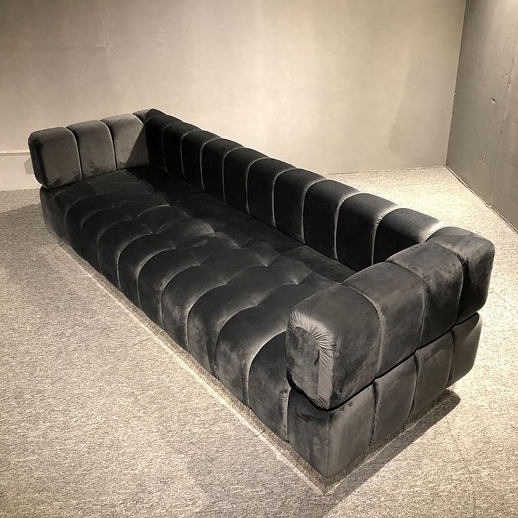 7 Seater Velvet Chesterfield Sofa