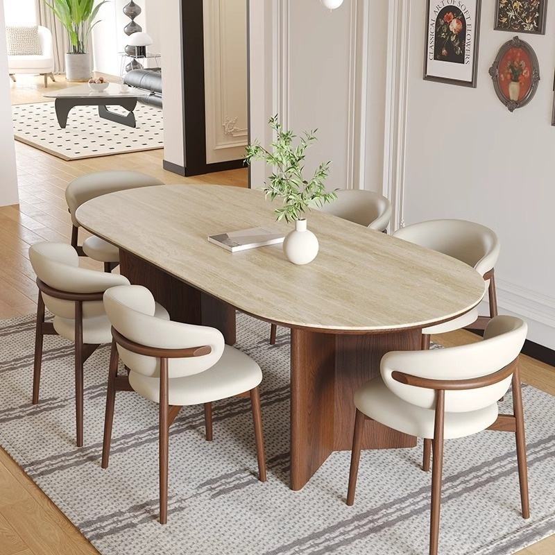 Italian Travertine Dining Table