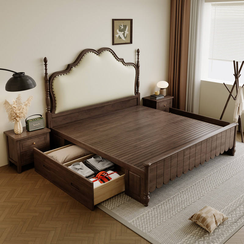 Walnut Frame King Sized Bed