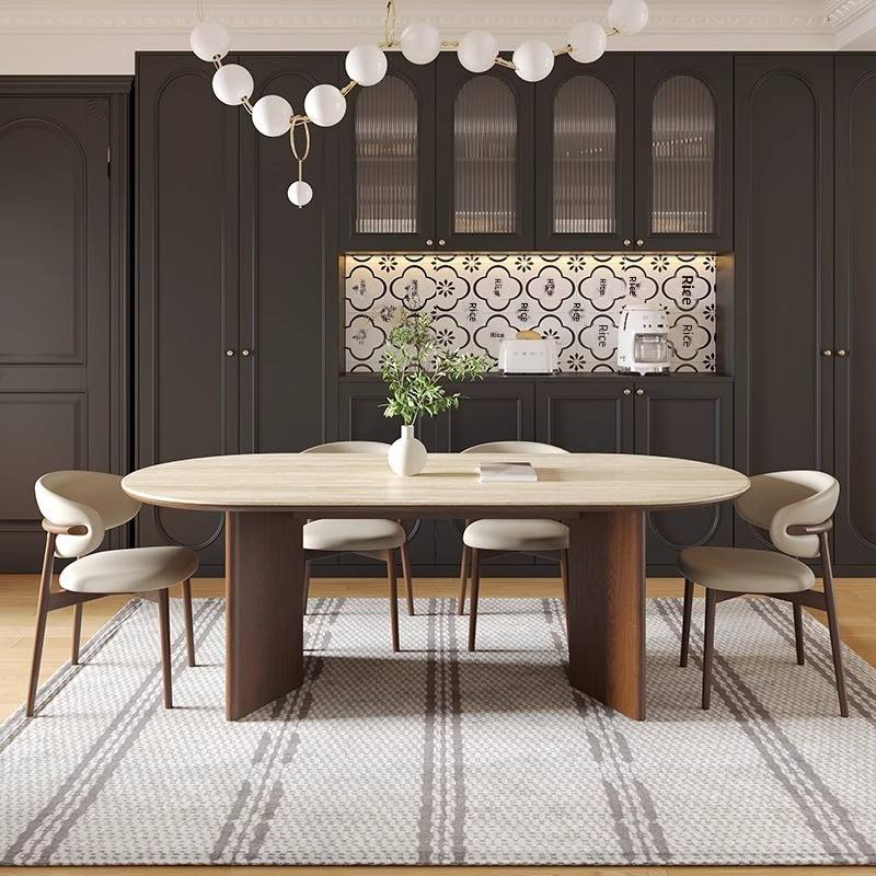 Italian Travertine Dining Table