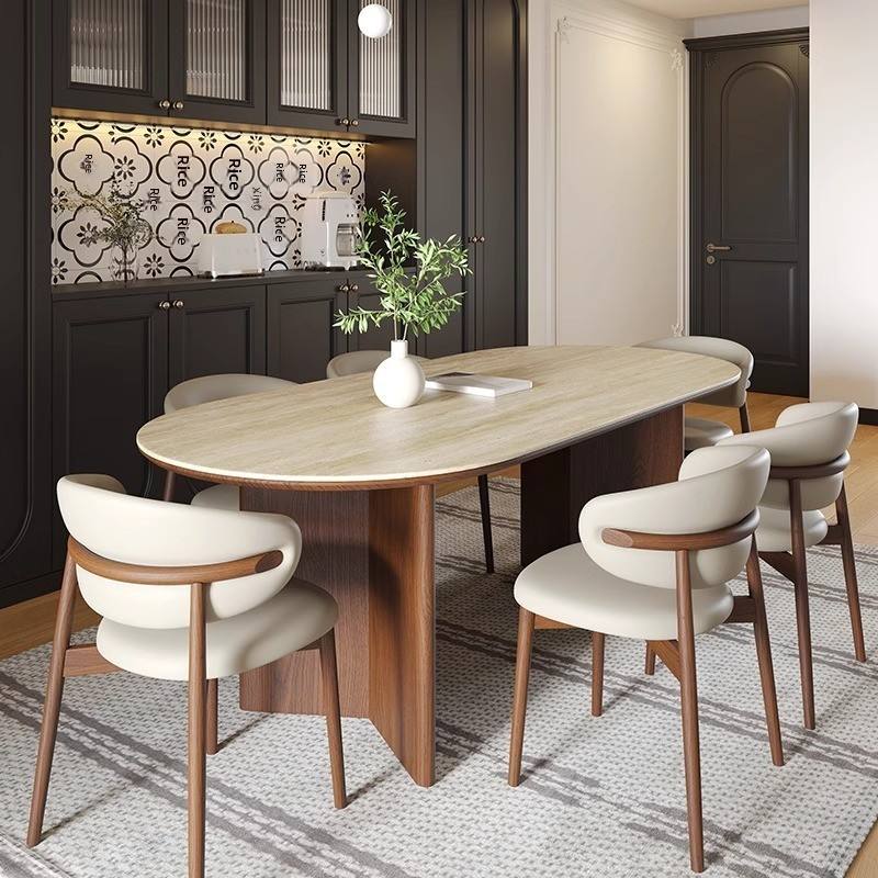 Italian Travertine Dining Table