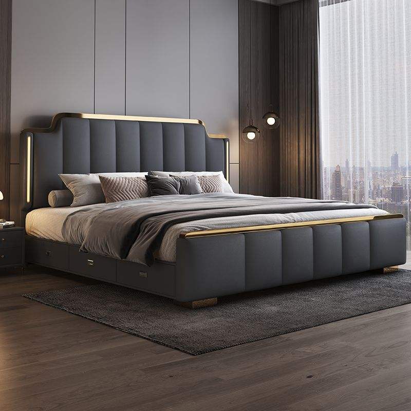 The Nocturne Italian Leather Bed