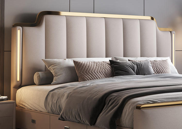 The Nocturne Italian Leather Bed