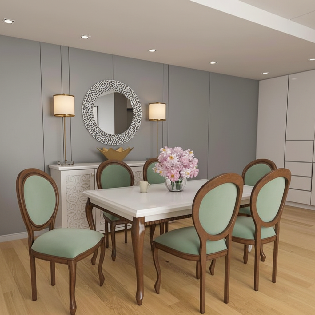 Royal Shisham Dining Set – 6 Seater Classic