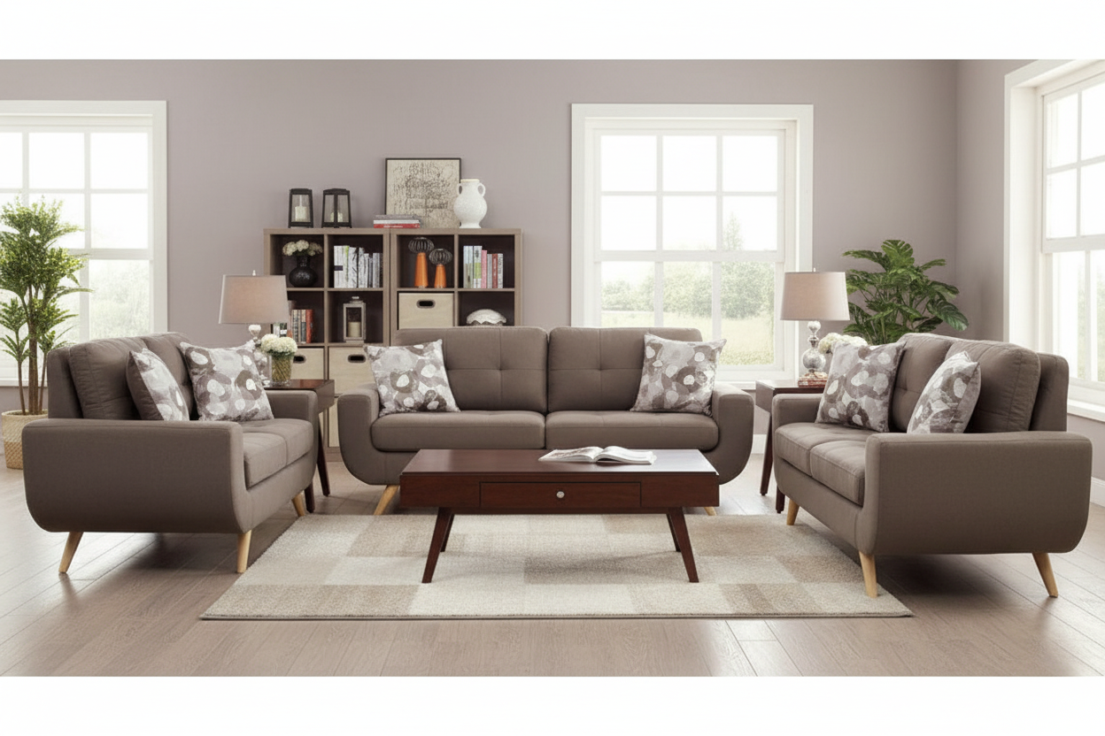 7 seater Modern Sofas (sage)