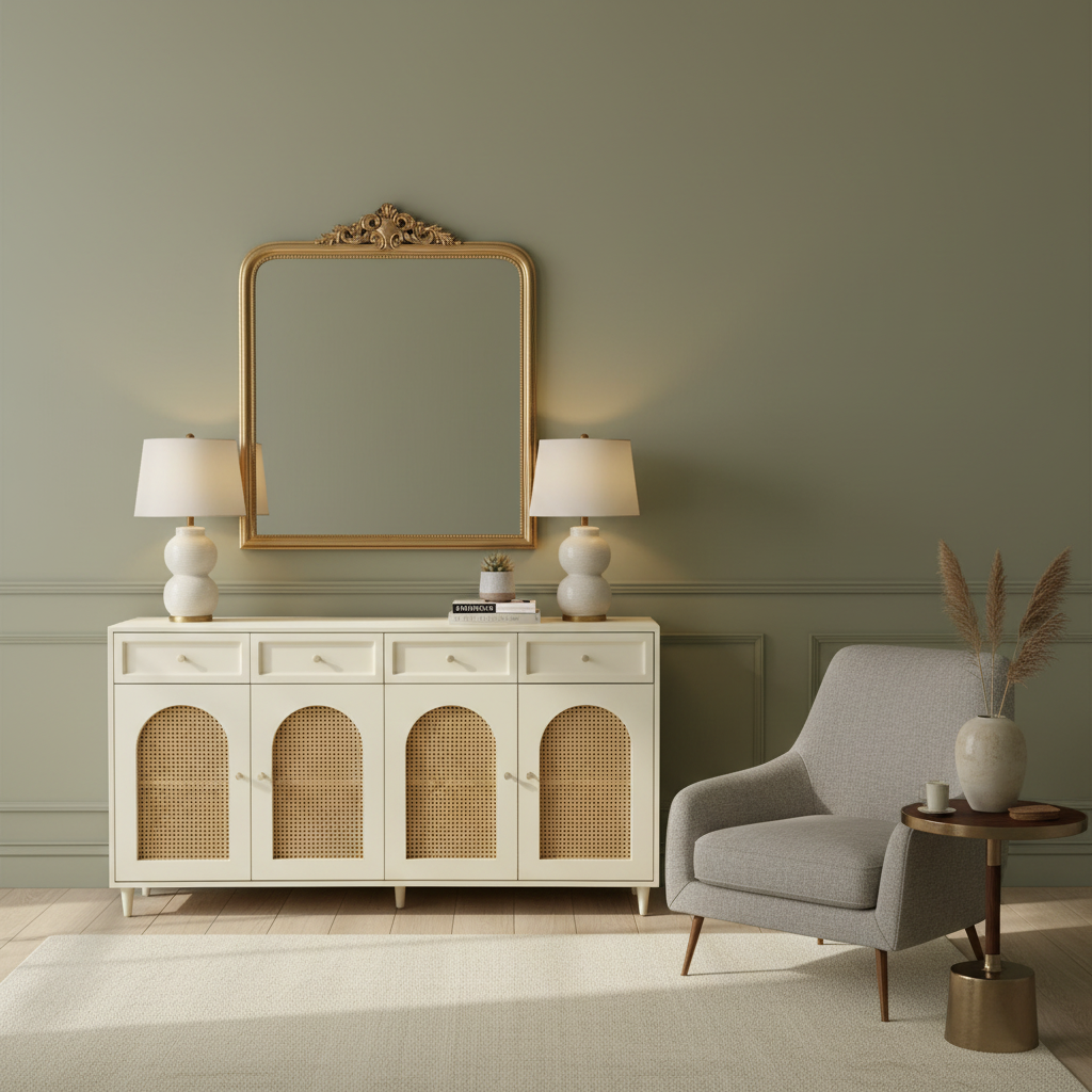 Rattan Sideboard Cabinet