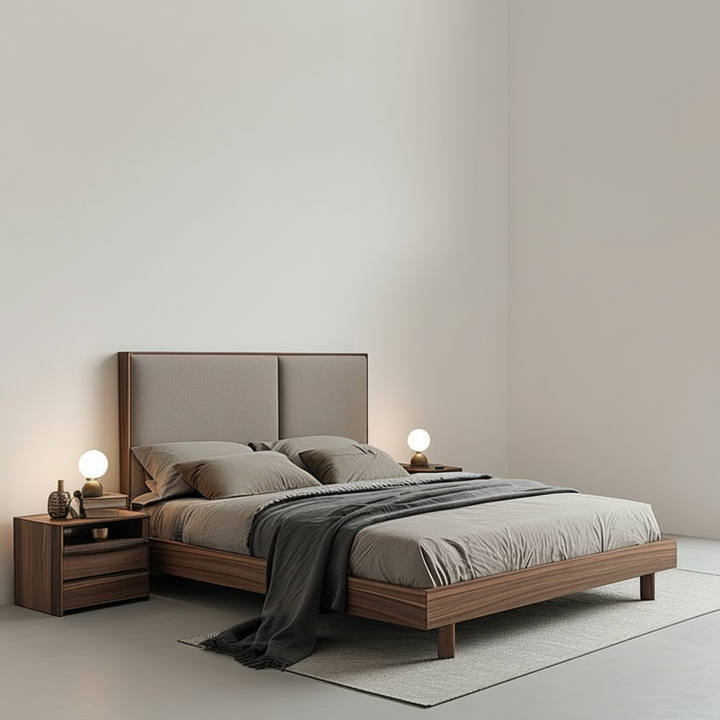 Bed with two side table