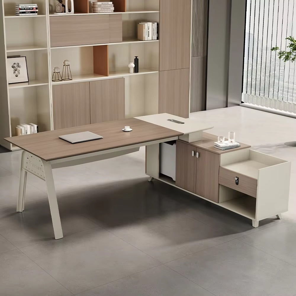 L Shaped Luxury Executive Office Table