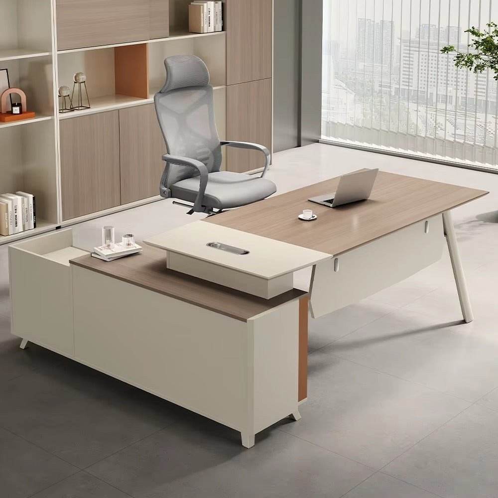 L Shaped Luxury Executive Office Table
