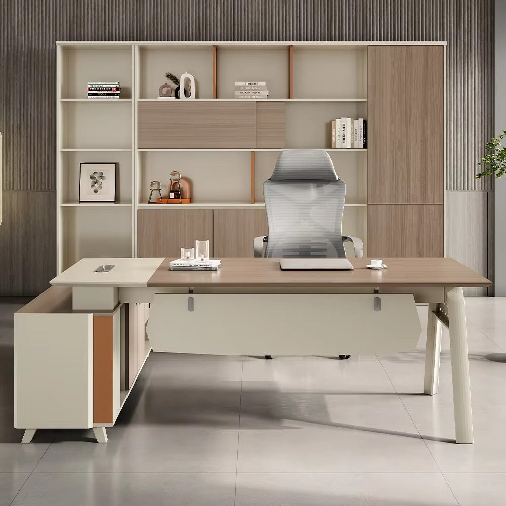 L Shaped Luxury Executive Office Table