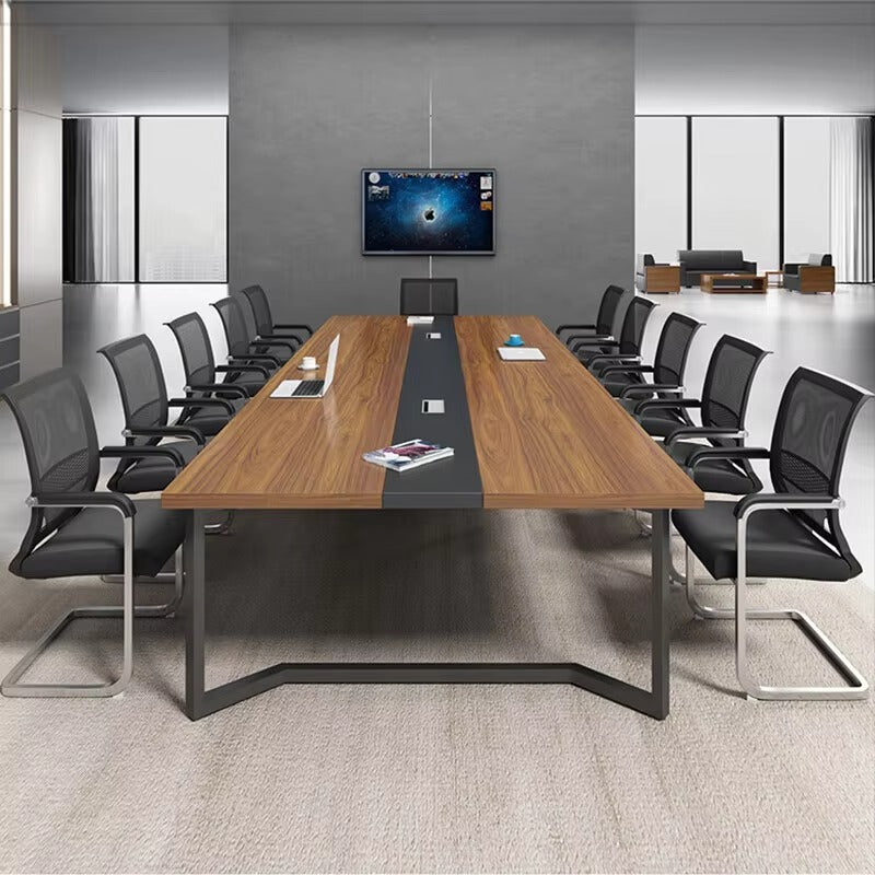 Executive Conference Desk Setup