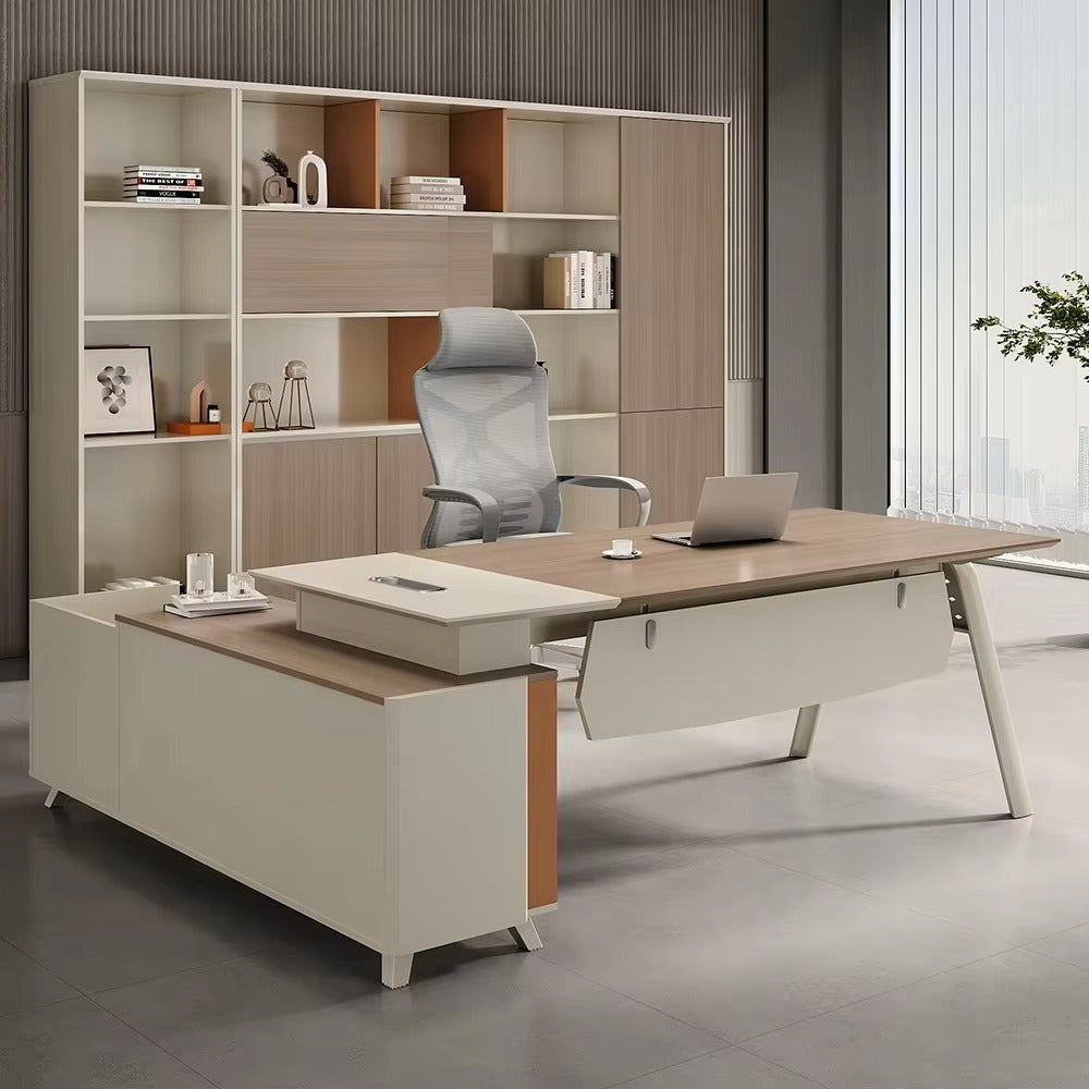 L Shaped Luxury Executive Office Table