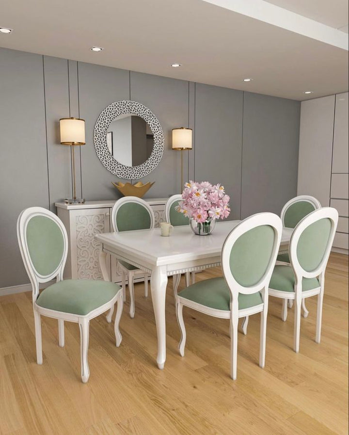 Royal Shisham Dining Set – 6 Seater Classic