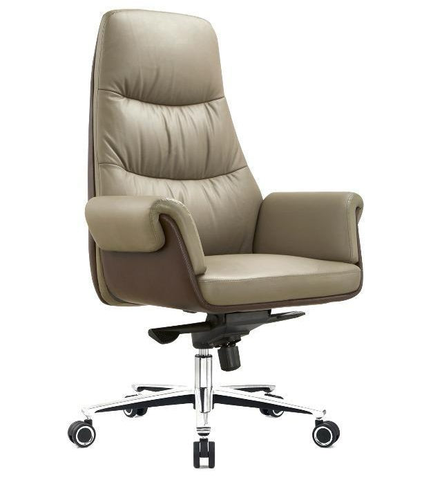 Executive Chair - Taupe Leather High Back
