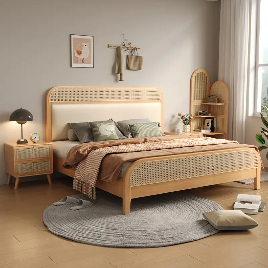 Rattan Cane Bed Set