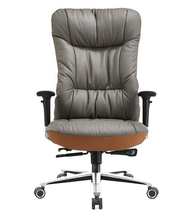 Executive Chair - Grey & Tan Two-Tone Leather
