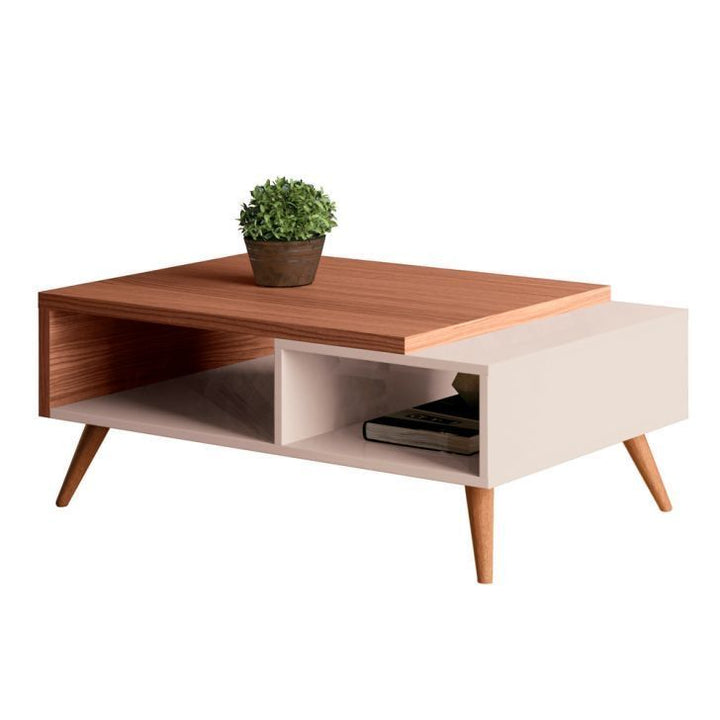 Two-Tone Center Table - Walnut & White Combination
